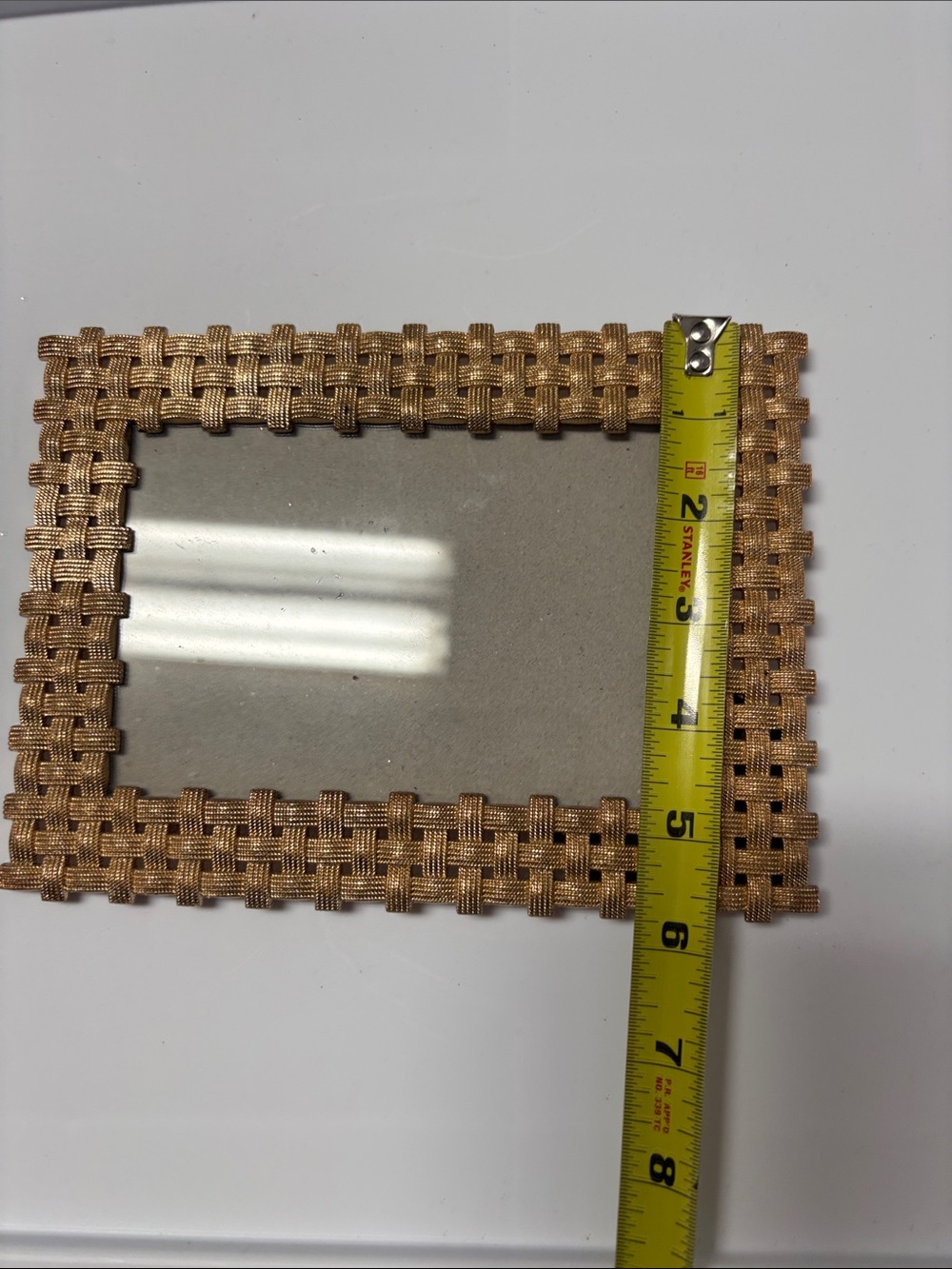 Vintage Woven Metallic Gold Picture Frame - Picture 3 of 4